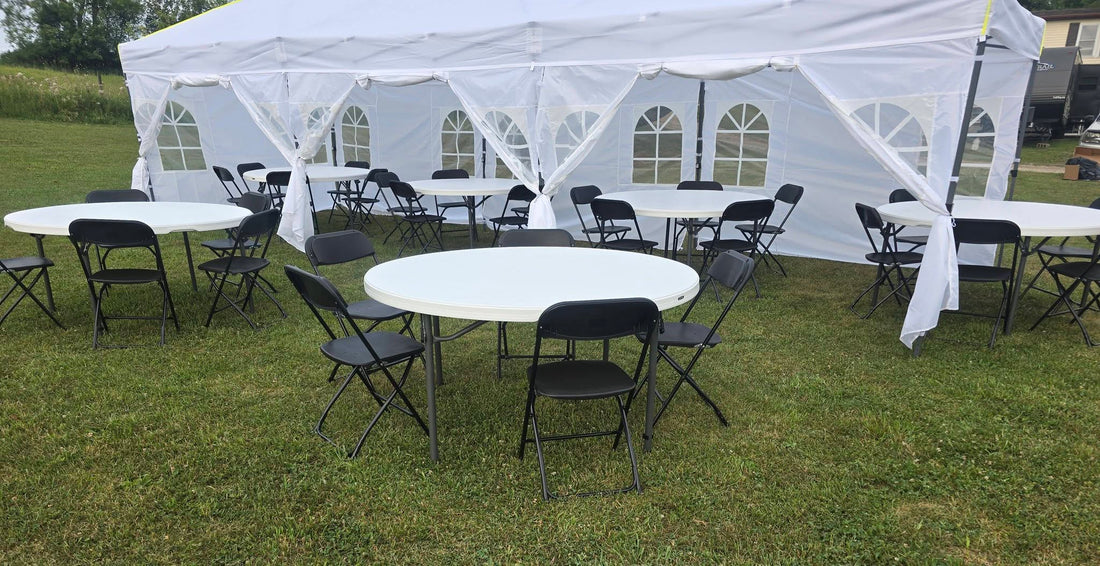 Graduation Party Tables & Chairs Setup in Southeast Michigan